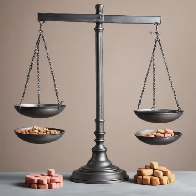 Steel balance scale represents fair markets; ITC, Commerce, and WTO enforce anti-dumping duties to maintain equilibrium between imported steel bars and domestic goods