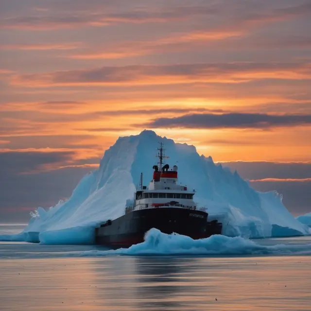 Icebergs symbolizing countries collide, illustrating diplomatic tension over anti-dumping duties