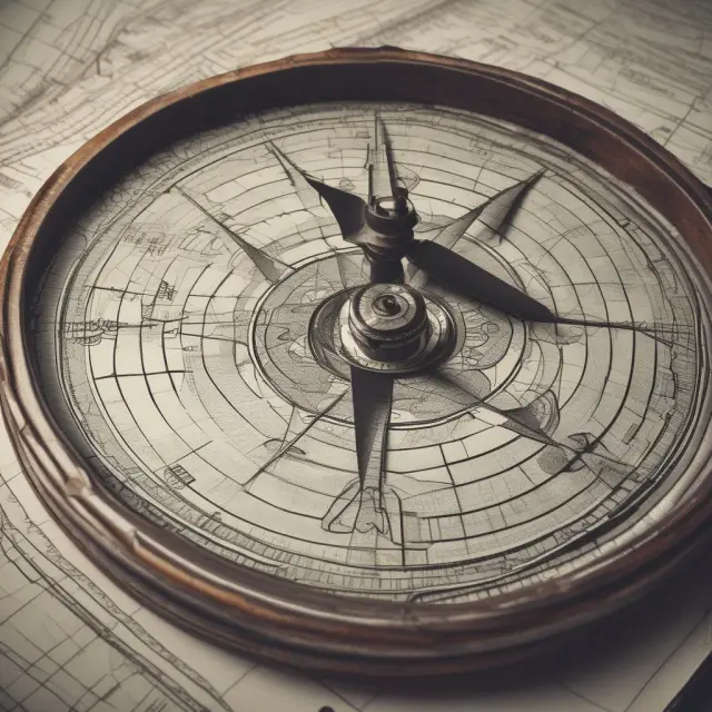 A compass with economic principles guiding business strategy: Pricing, Production, and Planning
