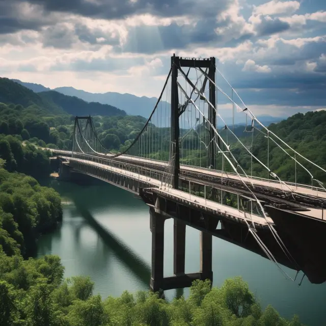 An image of an Appraisal Management Company (AMC) represented as a sturdy bridge, linking lenders to a pool of impartial and skilled appraisers.