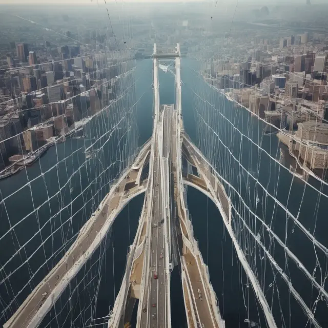 A sturdy bridge with appraisers, borrowers, and lenders connected, symbolizing transparency in the appraisal process.