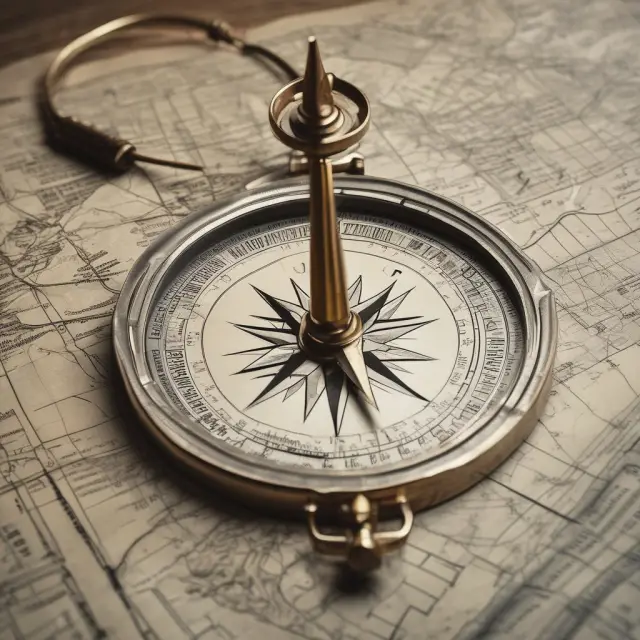 Compass symbolizing the role of an appraiser in determining a property