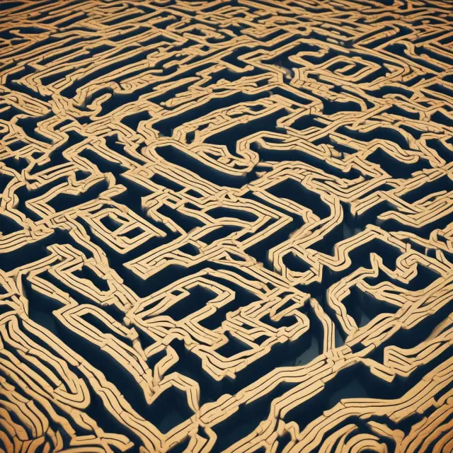 Golden river navigating a maze of charts illustrates evaluating corporate appropriations using cash flow statements