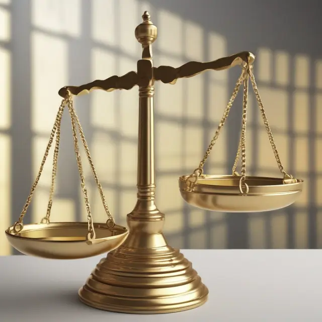 An image of golden scales in balance, with macroeconomic factors such as GDP growth, inflation rate, gold prices, and market indices represented by different weights on the pans.