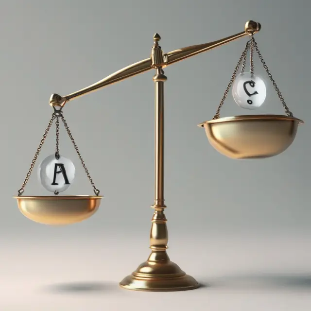 Balance scale comparing Adjusted Present Value (APV) and Net Present Value (NPV), emphasizing their importance in project evaluation