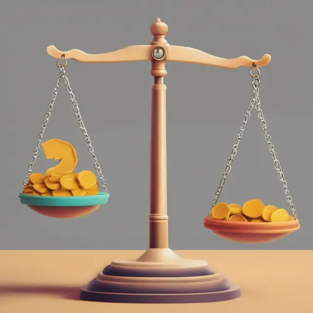 Scale comparing APY and APR, highlighting compounding effects in investment growth