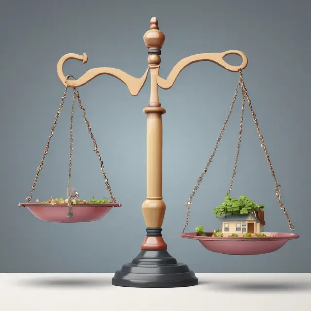 An image of a set of scales balanced between a healthy, diverse population and a governing hand representing the Affordable Care Act