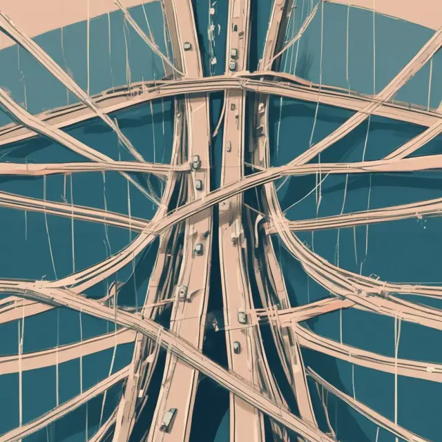 Metaphorical scene of a bridge with representatives from opposing sides crossing, symbolizing the ongoing ACA legislative process