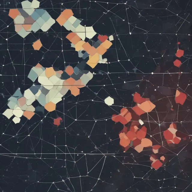 A constellation illustrating ANOVA (Analysis of Variance), t-test, z-test, and Regression Analysis as stars, symbolizing their significance in statistical analysis.