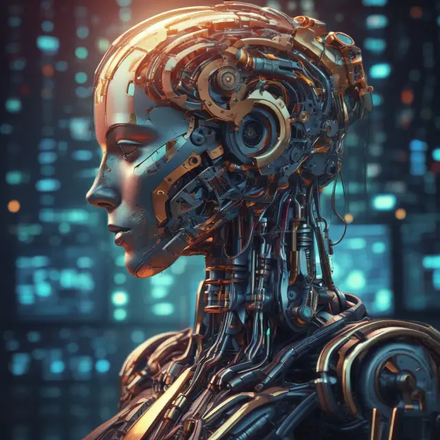 Image of interconnected gears symbolizing technological advancements in arbitrage trading, with AI and market data fueling the process