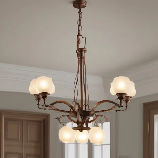 Visualization of hybrid, interest-only, and payment-option ARMs as adjustable chandelier lights illustrating their varying features