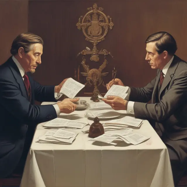 Two unrelated parties negotiating a real estate transaction at a fair market value table, ensuring equitable and transparent deals