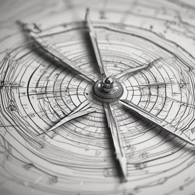 A compass with Aroon Oscillator gears and question marks, symbolizing guidance for understanding the indicator