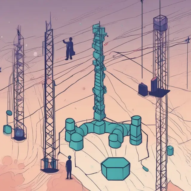 A balanced scale depicting ARPU, churn rate, and subscriber growth for a telecom company