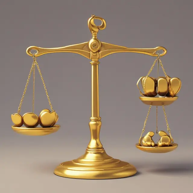 Golden weights symbolizing Meta Platforms
