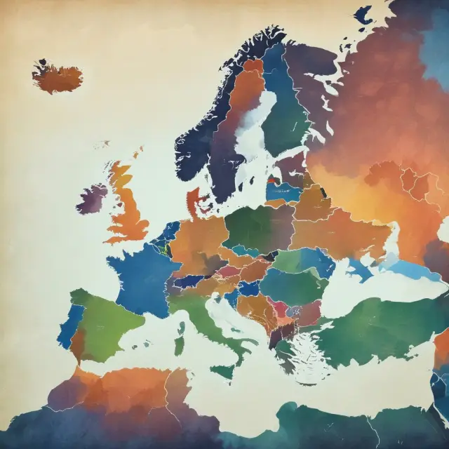 Map illustrating EU countries