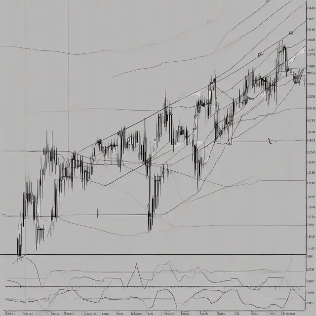 Creating an ascending channel by connecting swing highs and lows with trend lines