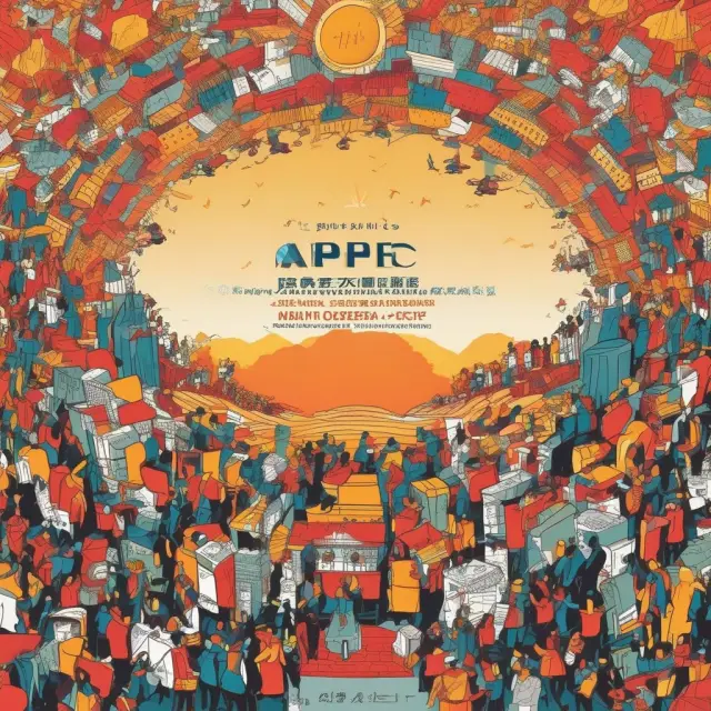 Asian-Pacific Economic Cooperation members as an orchestra in harmony, symbolizing their cooperation and focus on free trade.