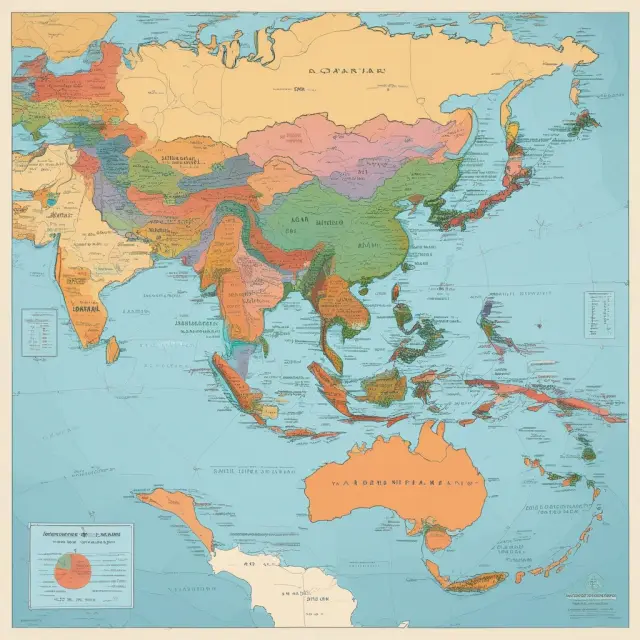 Metaphorical map representing APEC members