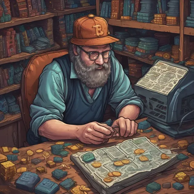 A Bitcoin miner working diligently with advanced ASIC chips to solve complex mathematical puzzles for block validation