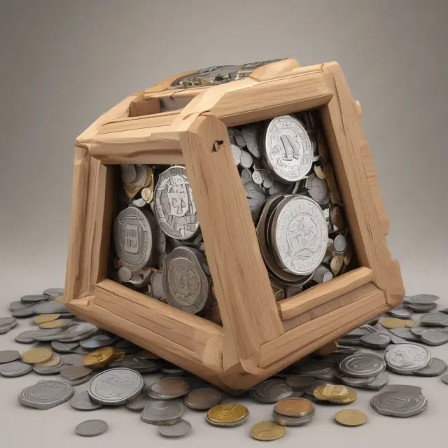 Miners working on a puzzle box containing ASIC-resistant coin algorithms to maintain a decentralized mining landscape