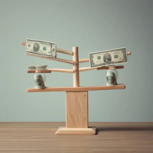 Seesaw symbolizing interest rate differences between currencies in foreign exchange markets