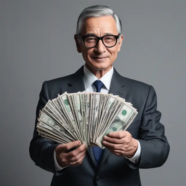 A central banker examines banknotes between his hands, representing the wide bid-ask spreads in this niche financial market
