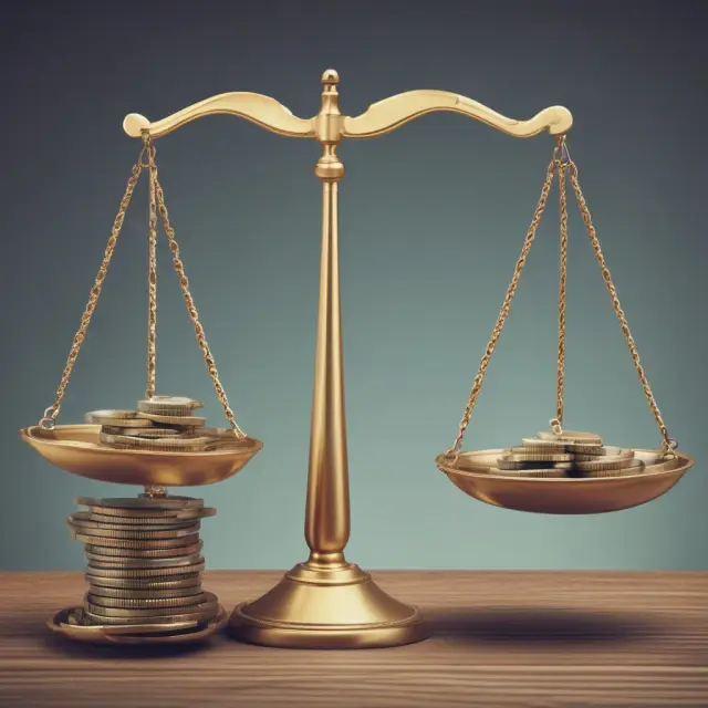 A balance with fair market value and assessed values from different states, represented as weights, illustrating varying assessment ratios impacting property taxes.