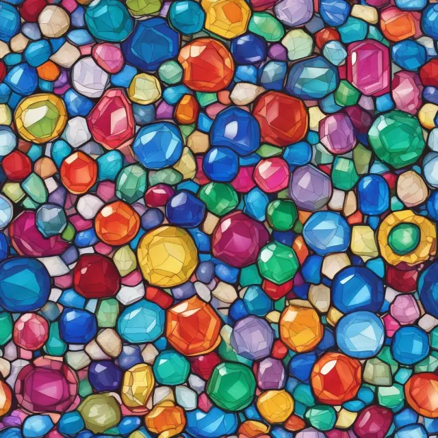 An investor sifting through underwater mosaics, carefully selecting gems representing ABSs based on criteria such as underlying assets, ratings, liquidity, and regulatory environment
