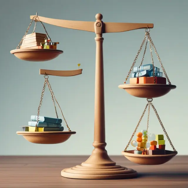 An image of a balance scale with intangible assets on one side and tangible liabilities and assets on the other, demonstrating the asset-based approach.