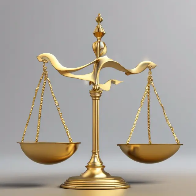 A balanced set of golden scales represents net asset value calculation, with intangibles and market-adjusted liabilities being weighed