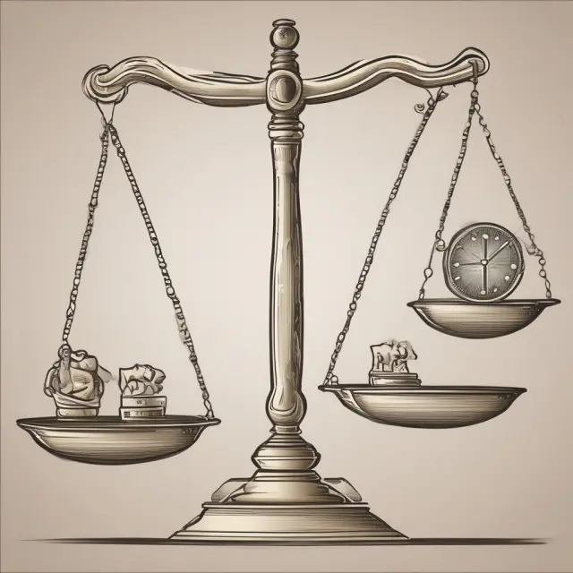An old scale holds weights for Equity Value, Enterprise Value, and Net Assets in a comparison of asset-based valuation methods.