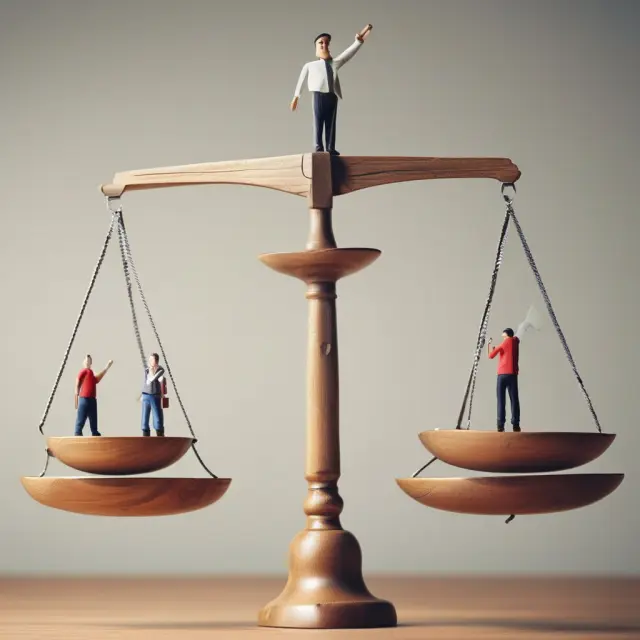 An ALCO team carefully managing financial scales, optimizing asset-liability balance with interest rate, liquidity, investment, and operational risk considerations.