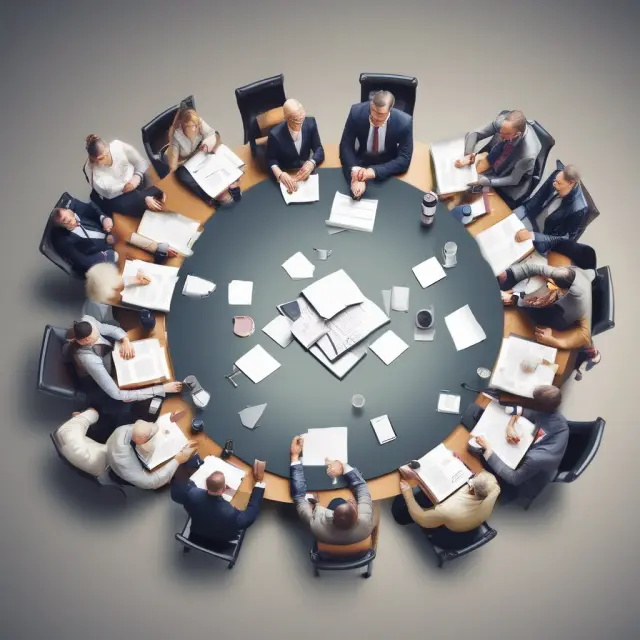ALFA Bank ALCO members sitting around a table, managing assets and liabilities with precision