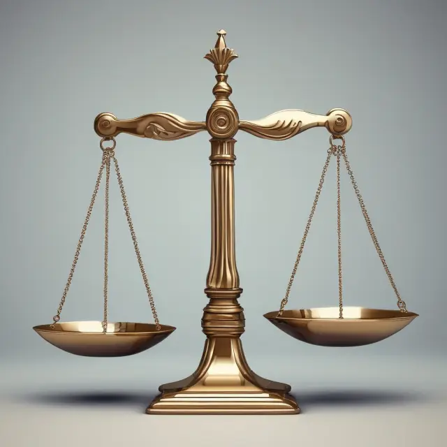 A balanced set of scales holding assets and liabilities, illustrating efficient financial management.