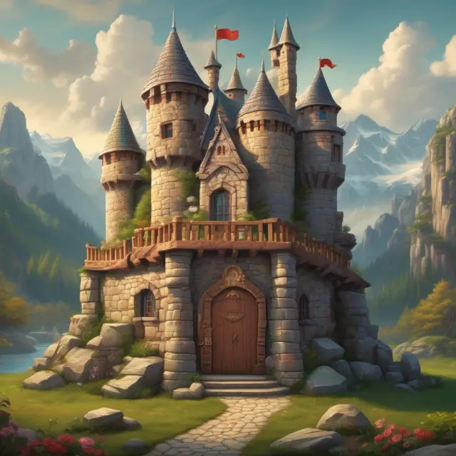 Image of a fortified castle with a treasure chest inside, symbolizing protection of home equity and personal property through state exemption laws
