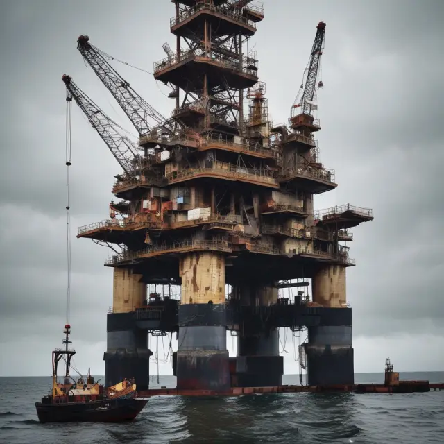 Oil rig being dismantled: Present Value calculation for future Asset Retirement Obligation (ARO)