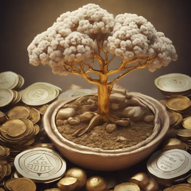 Metaphorical illustration of transforming a single golden seed into various blossoming investments representing stocks, bonds, preferred equity, and hybrid securities.