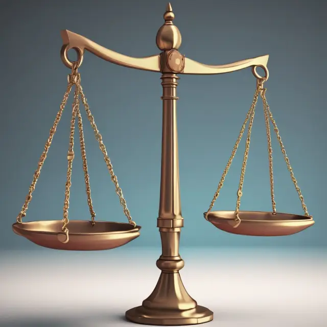 Scales represent market balance between buyers and sellers, determining financial investment asset value