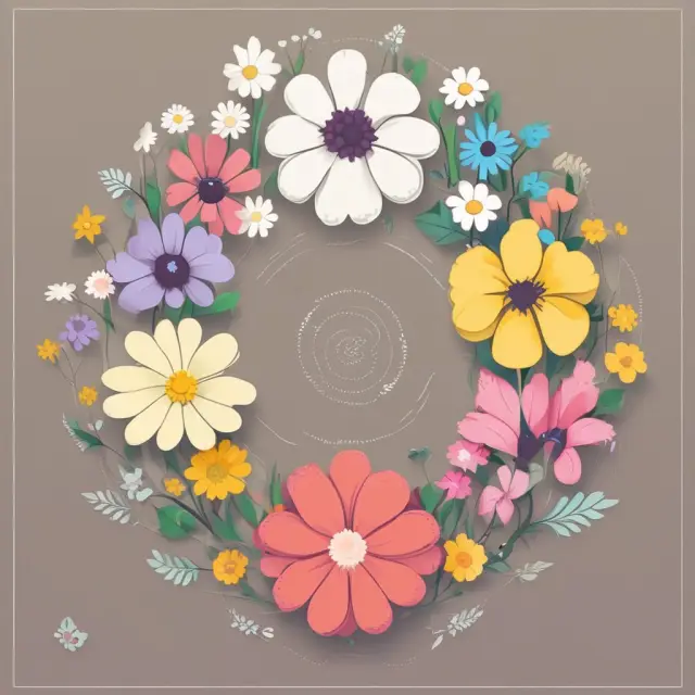 Vivid image of various flowers blooming at different stages, representing evolving asset allocation in life-cycle funds