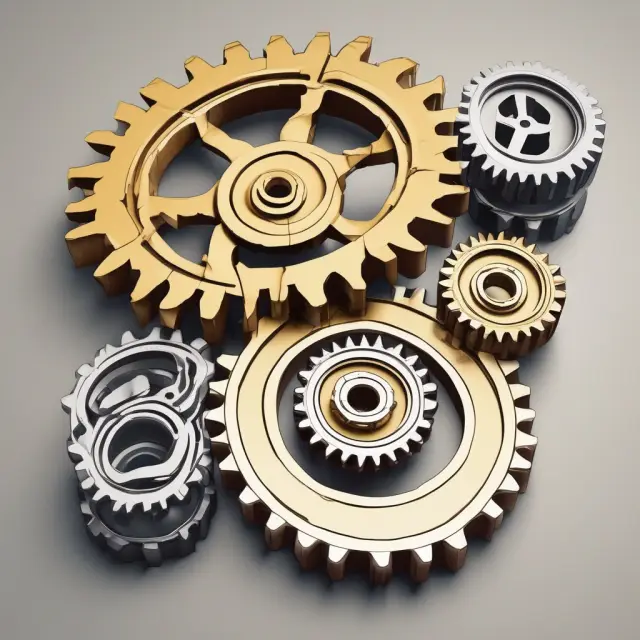 Wheels representing total assets, intangible assets, current liabilities, short-term debt, and long-term debt, working together to determine asset coverage ratio.