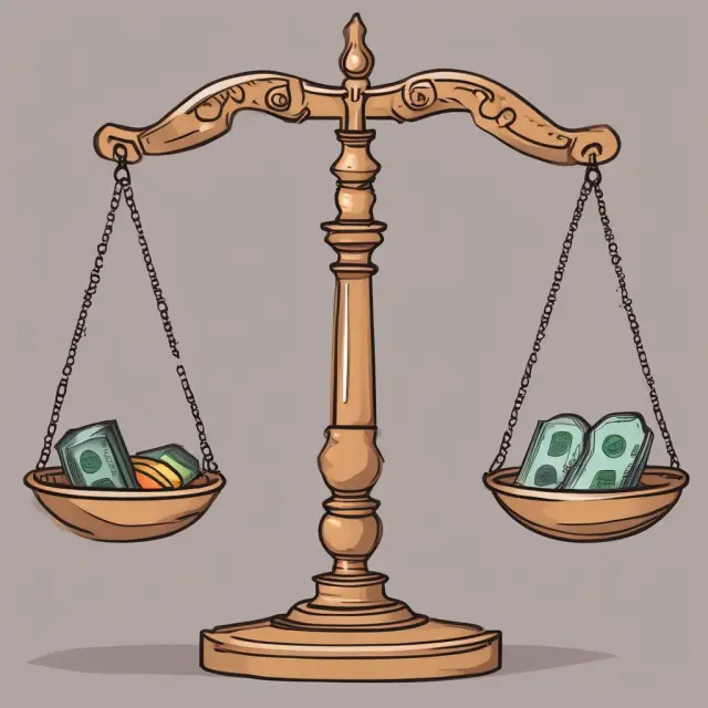 Scales representing asset swaps and derivatives (forwards, futures, options) tipping the balance in a metaphorical financial comparison