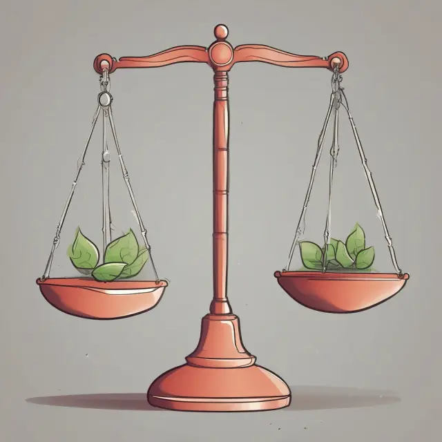 Scale displaying tangible assets (building blocks) versus intangible assets (clouds), representing net asset value.