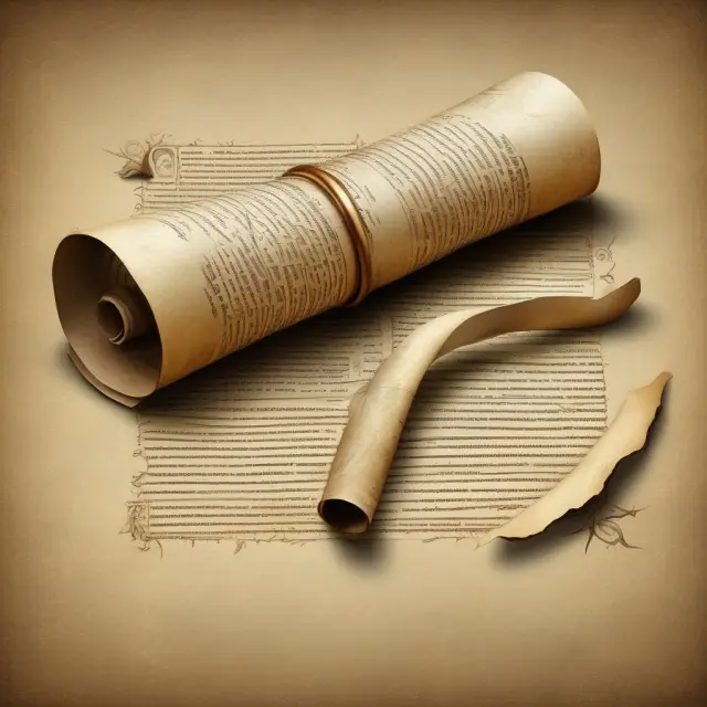 Old scroll reveals property rights assignments: wage and mortgage transactions