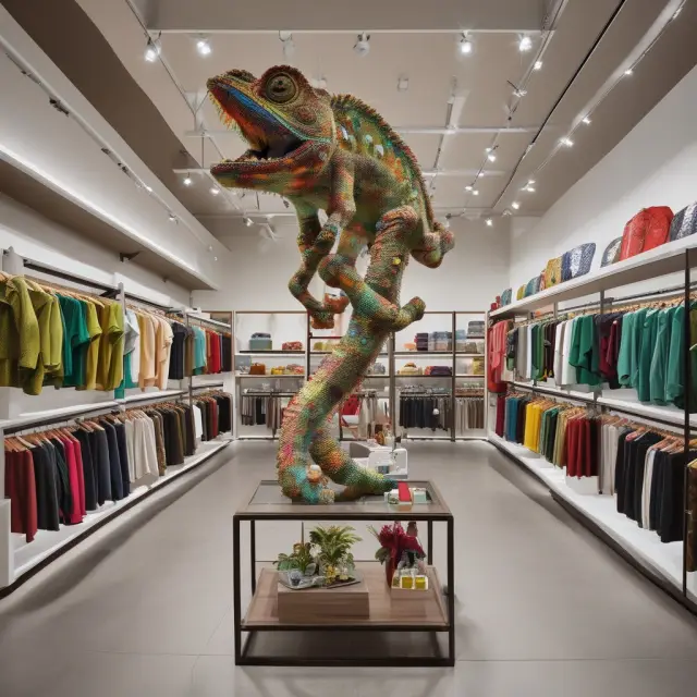 Chameleon retailer transitioning product assortment strategies between brick-and-mortar and e-commerce environments