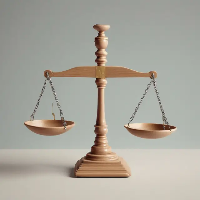 An image of a balanced scale tilting towards 