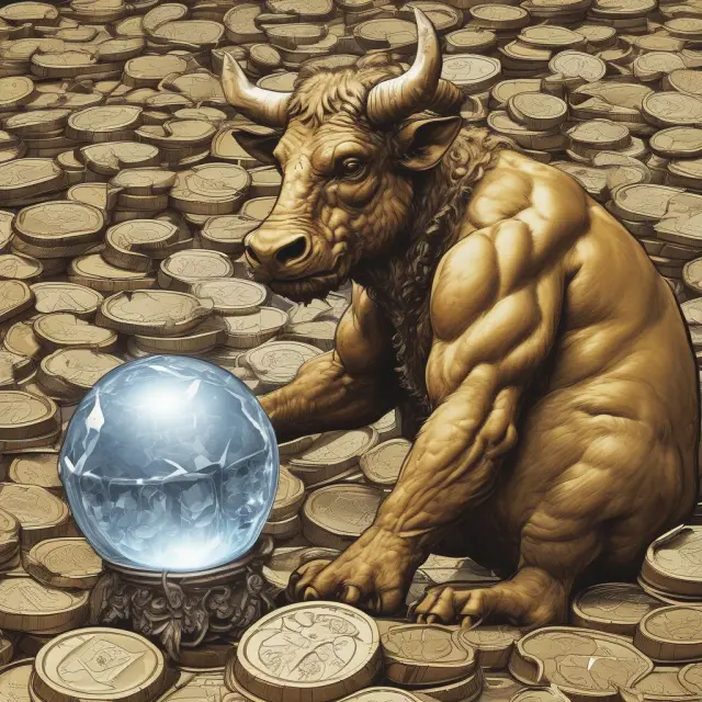 Minotaur holding gold coins signifying minimum capital while showing crystal ball with reporting frequency.