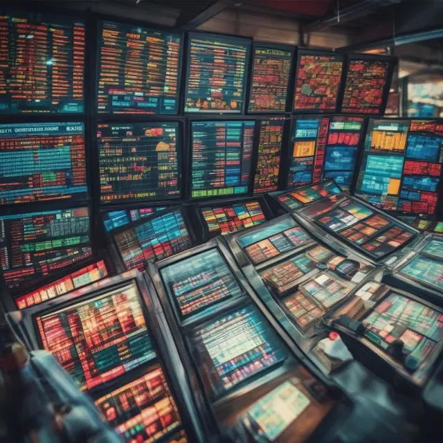 A kaleidoscope displaying ASX indices representing various economic sectors, symbolizing portfolio diversification and market trend tracking