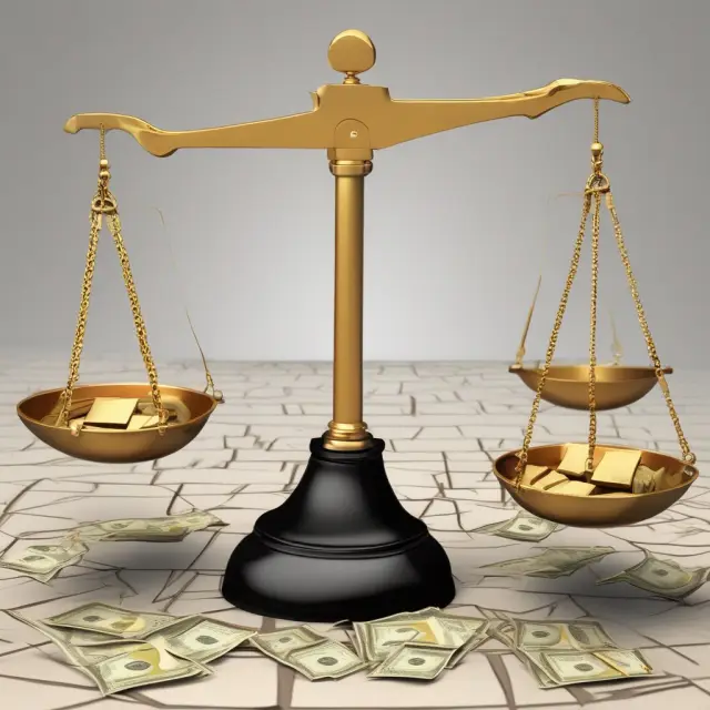 Golden scales balanced between premium and discount bonds, with interest rate curves representing par value