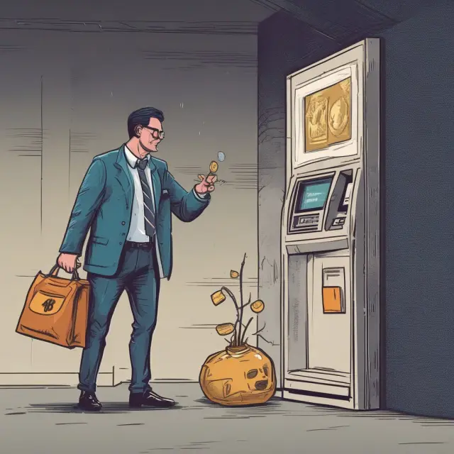Person using a bank